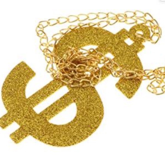 #77 Dollar Sign Sunglasses and Fake Gold Chain 💵 - Picture 3 of 16